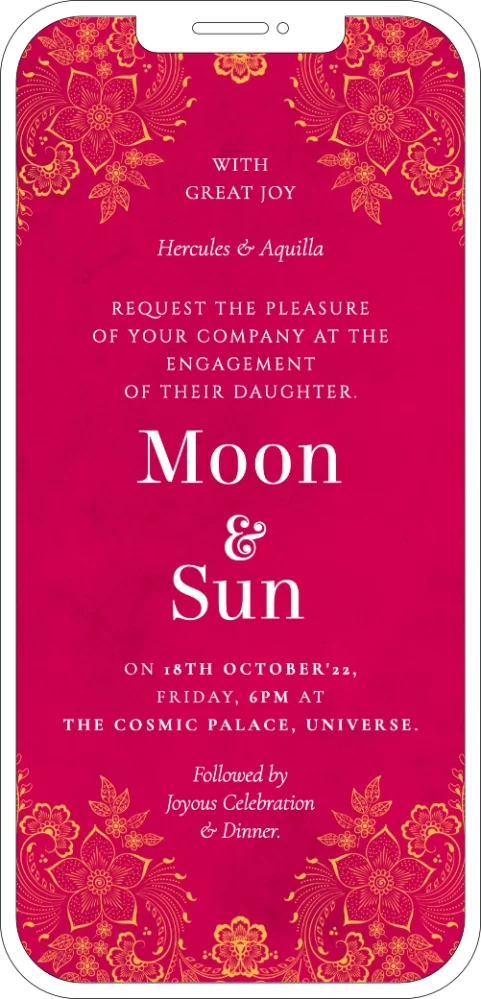 Floral Digital Wedding Invitation