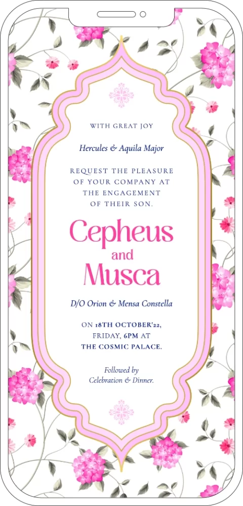 Floral Digital Wedding Invitation