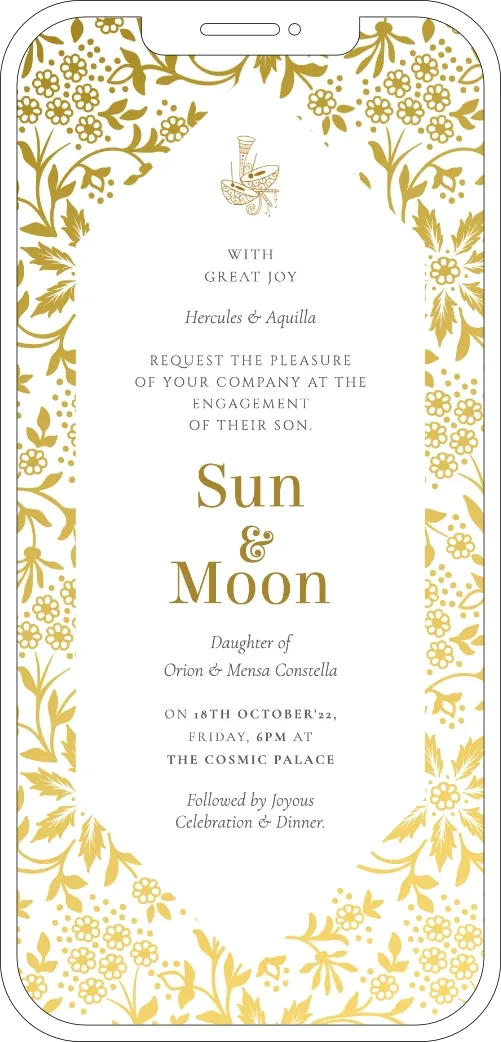 Heavenly Digital Wedding Invitation